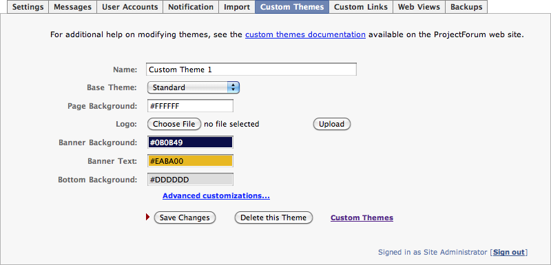 Themes Editor